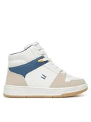 Buty dla chłopców - Tommy Hilfiger Sneakersy High Top Lace Up T3X9-34364-1269 M Biały - miniaturka - grafika 1