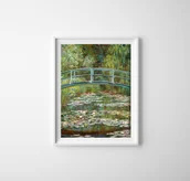 Plakaty - Plakat vintage do salonu Most nad stawem Claude Monet - miniaturka - grafika 1