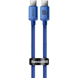 Baseus Crystal Shine Series kabel przewód USB do szybkiego ładowania i transferu danych USB Typ C - USB Typ C 100W 1,2m niebieski CAJY000603 - Kable USB - miniaturka - grafika 1