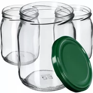 Pojemniki kuchenne - Słoiki Senna 540ml 8 szt. 82mm + wieczka zielone - miniaturka - grafika 1