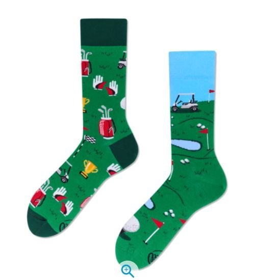 Many Mornings, Skarpety GOLF COURSE, rozmiar 43-46, błękitne