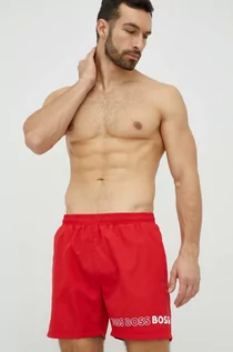 Kąpielówki męskie - BOSS szorty kąpielowe kolor czerwony - Boss - grafika 1