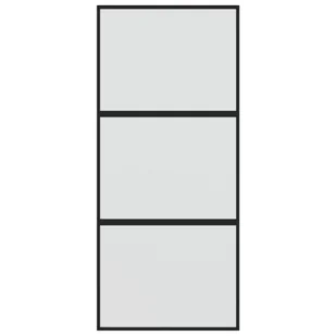 Drzwi przesuwne, czarne, 90x205 cm, szkło hartowane, aluminium 8721012120334 - Drzwi wewnętrzne - miniaturka - grafika 5