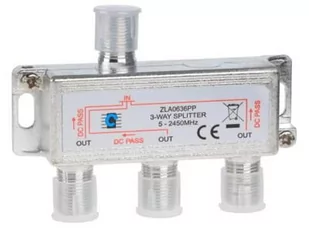 Cabletech Splitter 3way 5-2450MHz power pass LEC-ZLA0636PP - Rozgałęźniki - miniaturka - grafika 1