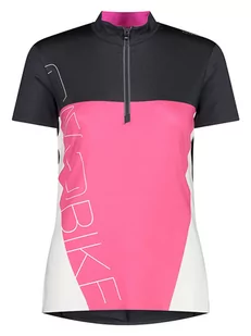 CMP Koszulka kolarska w kolorze czarno-różowym - Koszulki sportowe damskie - miniaturka - grafika 1