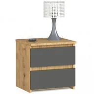Szafki nocne - Szafka minimalistyczna nocna dąb artisan + grafit H0-E98 - miniaturka - grafika 1