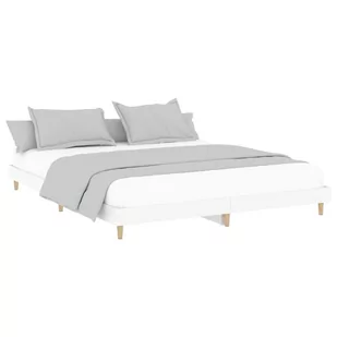 Rama łóżka, biała, 120x200 cm, materiał drewnopochodny Lumarko! - Łóżka - miniaturka - grafika 4