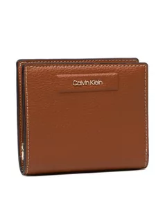 Portfele - Calvin Klein Mały Portfel Damski Dressed Wallet Md K60K609190 Brązowy - grafika 1