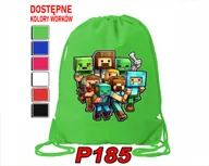 Torby szkolne - WOREK SZKOLNY NA WF BUTY SPORTOWY DLA DZIECKA GRY 5 WZORÓW + IMIĘ - miniaturka - grafika 1