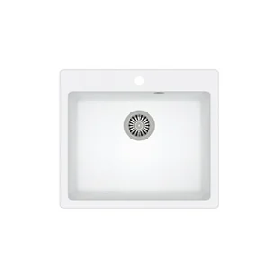 QUADRON MORGAN 110 biały metalik + odpływ stalowy (HB8304U1-BS) HB8304U1-BS - Zlewozmywaki - miniaturka - grafika 5