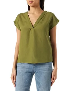 Koszulki i topy damskie - Vila Damska koszulka Viprisilla V-Neck S/S Top Noos, Calliste Green, 36 - grafika 1