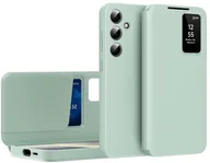 Etui i futerały do telefonów - Etui z klapką Smart View Supero do Samsung Galaxy S24 FE, miętowe - miniaturka - grafika 1