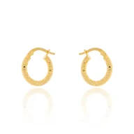 Kolczyki - Złote kolczyki koła kółka diamentowane 15 mm pr. 585 - miniaturka - grafika 1