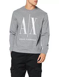 Armani Exchange Bluza męska Icon Project, szary, M - Bluzy męskie - miniaturka - grafika 1