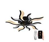 Lampy sufitowe - Brilagi - LED Ściemnialny żyrandol natynkowy TWIST LED/65W/230V 3000-6500K czarny + pilot - miniaturka - grafika 1