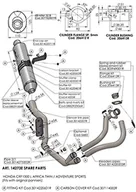 Części motocyklowe - Osłona termiczna części zamienne zestaw LeoVince układ wydechowy Carbon do Kawasaki ZX10R Ninja - miniaturka - grafika 1