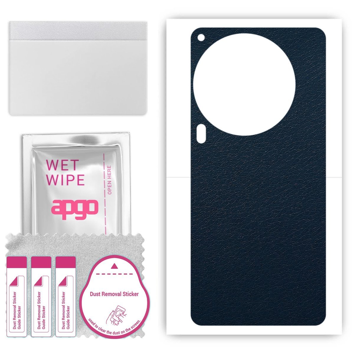 Folia naklejka skórka strukturalna na TYŁ do Tecno Camon 30 - Skóra Granatowa - apgo SKINS