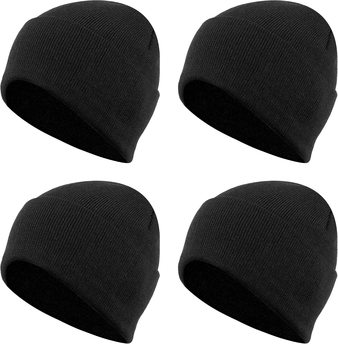 CZAPKA 4 SZTUKI DZIANINOWA CIEPŁA ZIMOWA UNISEX DOROSŁY ROZMIAR AKRYLOWA