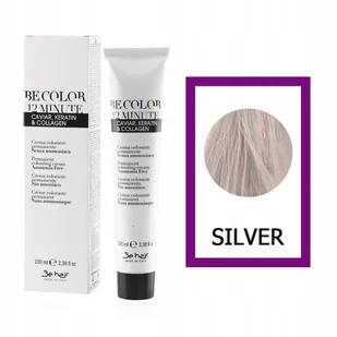 BE HAIR Be Color Farba do włosów Bez Amoniaku SILVER - 100ml - Farby do włosów i szampony koloryzujące - miniaturka - grafika 1