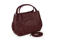 Torebki damskie - Torebka Skórzana Vera Pelle Bolsa Bordowa - miniaturka - grafika 1