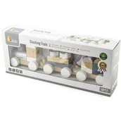 Pociągi dla dzieci - VIGA Viga 51611 Szaro biała kolejka z klockami 2221 - miniaturka - grafika 1