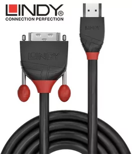 Lindy Black Line 36270 - Kabel HDMI - DVI-D Single Link 0,5m 36270 - Kable - miniaturka - grafika 1