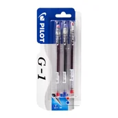 Długopisy - Zestaw 3x Długopis żelowy PILOT G1 2x niebieski 1x czerwony - miniaturka - grafika 1