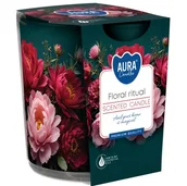 Świece - Świeca zapachowa w szkle BISPOL Aura 22H KWIATOWY RYTUAŁ - miniaturka - grafika 1