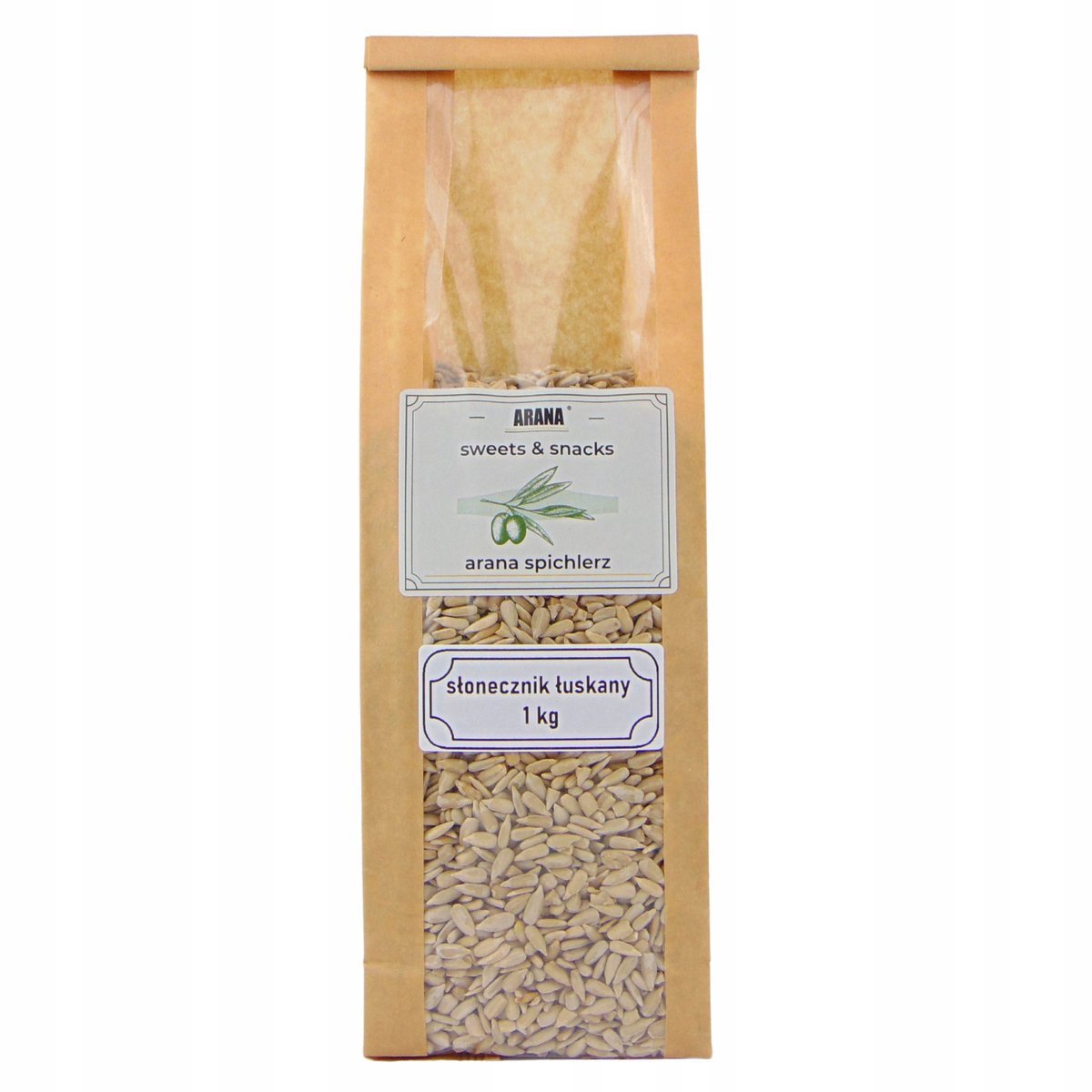 SŁONECZNIK ŁUSKANY 1 kg ziarno naturalny jasny