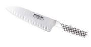 Noże kuchenne - Global nóż Santoku 18 cm karbowany G-80 G-80 - miniaturka - grafika 1