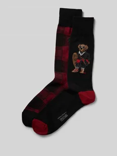 Skarpety z nadrukiem z logo w zestawie 2 szt. - Skarpetki męskie - miniaturka - grafika 1