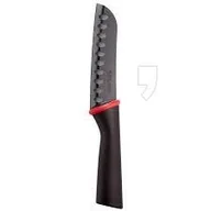 Noże kuchenne - Tefal Ingenio czarny ceramiczne Nóż pojedynczy santoku 13 cm K1520414 - miniaturka - grafika 1