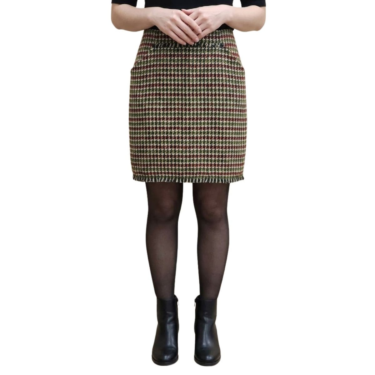 Spódnica damska Sinequanone Jekat w pepitkę przed kolano-M