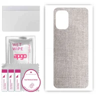 Szkła hartowane na telefon - Folia naklejka skórka strukturalna na TYŁ do Nokia C31 -  Tkanina Denim Szary - apgo SKINS - miniaturka - grafika 1