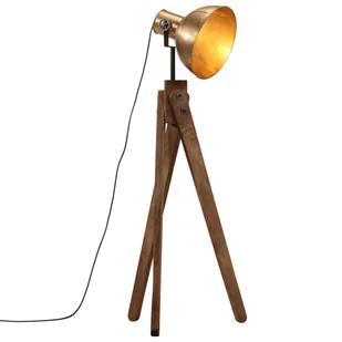 vidaXL Lampa stojąca, 25 W, antyczny mosiądz, 45x45x120 cm, E27 - Lampy stojące - miniaturka - grafika 1
