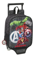 Plecaki - Safta AVENGERS VENDETTA Plecak do przedszkola z wózkiem, idealny dla dzieci w różnym wieku, wygodny i wszechstronny, jakość i wytrzymałość, 22 x 10 x 27 cm, Czarny (Black), M, Casual - miniaturka - grafika 1