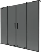 Parawany nawannowe - Mexen Velar L Duo parawan nawannowy 2-skrzydłowy rozsuwany 170 x 150 cm, grafit, czarny - 896-170-003-42-70 - miniaturka - grafika 1