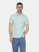Koszulki męskie - Only & Sons Polo Fletcher 22024827 Zielony Regular Fit - miniaturka - grafika 1
