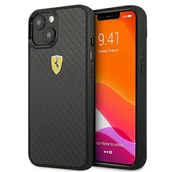 Etui i futerały do telefonów - Ferrari FEHCP13SFCABK iPhone 13 mini 5,4" czarny/black hardcase On Track Real Carbon - miniaturka - grafika 1