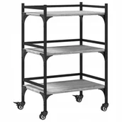 Wózki kuchenne - Wózek kuchenny, szary dąb sonoma, 50x35x75,5 cm - miniaturka - grafika 1