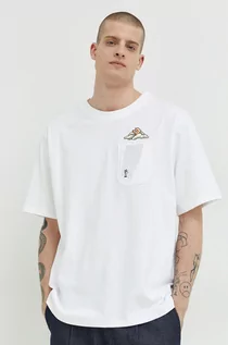 Koszulki męskie - Converse t-shirt bawełniany kolor biały z aplikacją - grafika 1