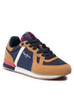 Buty dla chłopców - Pepe Jeans Sneakersy Sydney Combi Boy PBS30506 Granatowy - grafika 1