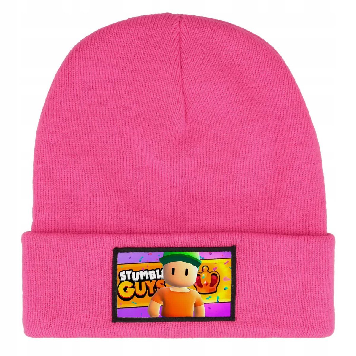 CZAPKA BEANIE ZIMOWA CIEPŁA RÓŻOWA DLA DZIECI MOTYW STUMBLE LEGENDS WZ