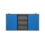 Pozostałe wyposażenie warsztatu - JAN NOWAK Płytka szafka wisząca do garażu BEN, 1200 x 600 x 200 mm: antracytowo-niebieska - miniaturka - grafika 1