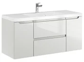 Szafki łazienkowe - Szafka Wisząca Z Umywalką ETH 100 cm D - Kaszmir Wysoki Połysk - miniaturka - grafika 1