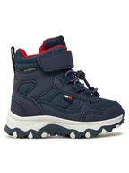 Buty dla chłopców - Tommy Hilfiger Śniegowce Fur Boot T1X5-33710-1492 M Granatowy - miniaturka - grafika 1