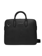 Torby na laptopy - Tommy Hilfiger Torba na laptopa Th Business Leather Computer Bag AM0AM13642 Czarny - miniaturka - grafika 1