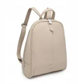 Plecaki - Beżowy Stylowy Miejski Plecak Damski LUIGISANTO Skóra Ekologiczna - miniaturka - grafika 1