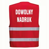 Odzież robocza - Kamizelka odblaskowa PORTWEST F474 Czerwony L/XL z dowolnym nadrukiem - miniaturka - grafika 1