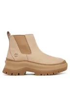 Botki damskie - Timberland Sztyblety Roxie Lane Mid TB0A28XMEN71 Beżowy - miniaturka - grafika 1